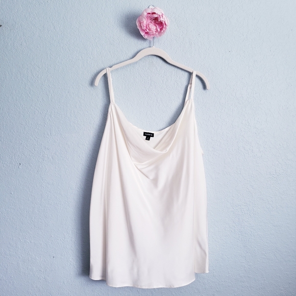Torrid Ivory Satin Cowl Neck Cami - Picture 1 of 7